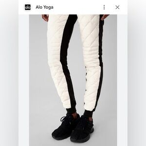 Alo Yoga Airbrush Winter Warm High-waist Moto Puffer Pants Size Large Sold Out